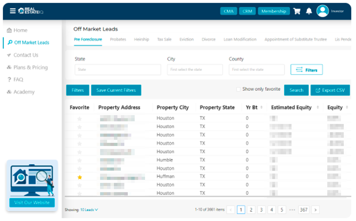 Portal Data REIQ